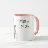 Mug Grey Black Puppy Black Lady Dog Mom (Devant droit)