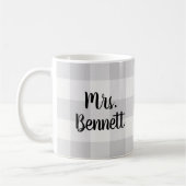 Mug Grey Buffalo Vérifier Mme Monogram (Gauche)