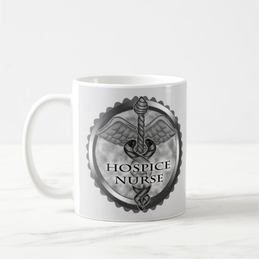 Mug Grey caduceus Hospice Nurice Nurice (Gauche)