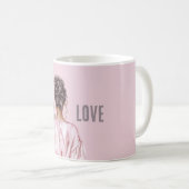 Mug Grey Cat Pink Bow Female (Devant droit)
