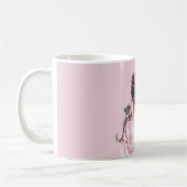 Mug Grey Cat Pink Bow Female (Gauche)