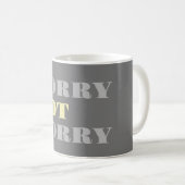 Mug Grey Jaune Désolé Pas Désolé Musique (Devant droit)