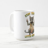 Mug Grey Tabby Cat Boho Stay Trippy Little Hippie  (Devant gauche)