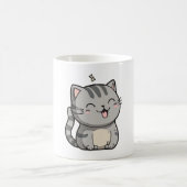 Mug Grey Tabby Kawaii Chat souriant (Centre)