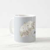 Mug Grey White Hearts Umbrella (Devant gauche)