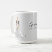 Mug Grey Zodiac déesse Gemini Personnalisé (Devant gauche)