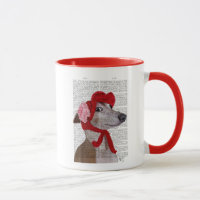 Greyhound avec Casquette en laine rouge 2
