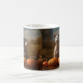Mug Greyhound Chiot Automne Citrouille de plaisir (Centre)