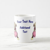 Mug Greyhound Coeur rose rosé Personnalisé (Centre)