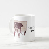 Mug Greyhound Dormir en chaise Cute Personnalisé (Devant gauche)
