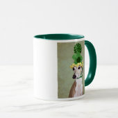 Mug Greyhound en Casquette vert (Devant droit)