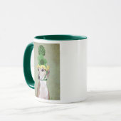 Mug Greyhound en Casquette vert (Devant gauche)