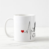 Mug Greyhound personnalisé Whippet Love Chien Coeur Be (Gauche)