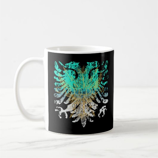 Mug Griffin Turquoise Et Or Sur Noir (Gauche)
