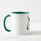 Mug Griffon à motifs de losanges vert (Gauche)