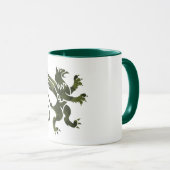 Mug Griffon à motifs de losanges vert (Devant droit)