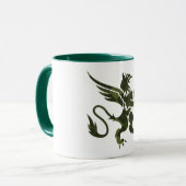 Mug Griffon à motifs de losanges vert (Devant gauche)
