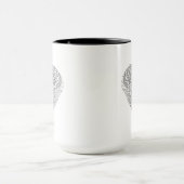Mug Griffonnage à ailes de coeur (Centre)
