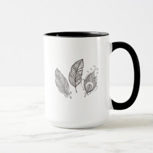 Mug Griffonnage complexe de plume