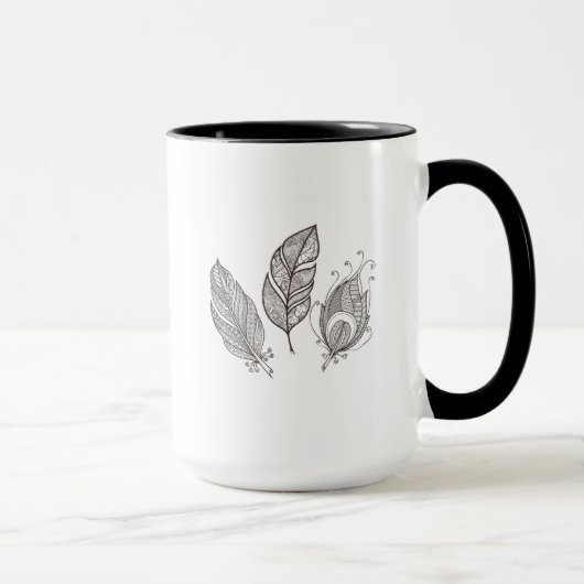 Mug Griffonnage complexe de plume (Droite)