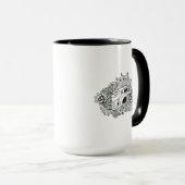 Mug Griffonnage d'appareil-photo de hippie (Devant droit)