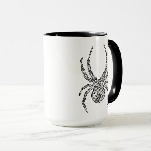 Mug Griffonnage d'araignée (Devant droit)