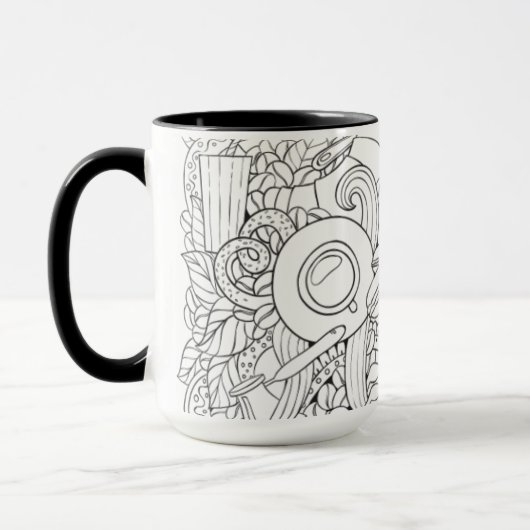Mug Griffonnage de café et de thé (Gauche)