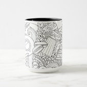 Mug Griffonnage de café et de thé (Centre)