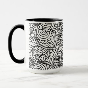 Mug Griffonnage de fleur