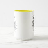 Mug Griffonnage de lion et de fleurs (Centre)