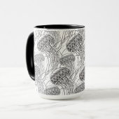 Mug Griffonnage de méduses (Devant gauche)
