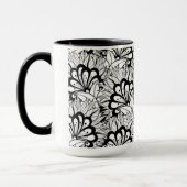Mug Griffonnage de motif de fleur (Gauche)