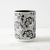 Mug Griffonnage de motif de fleur (Centre)