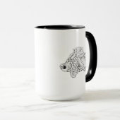 Mug Griffonnage de poissons (Devant droit)