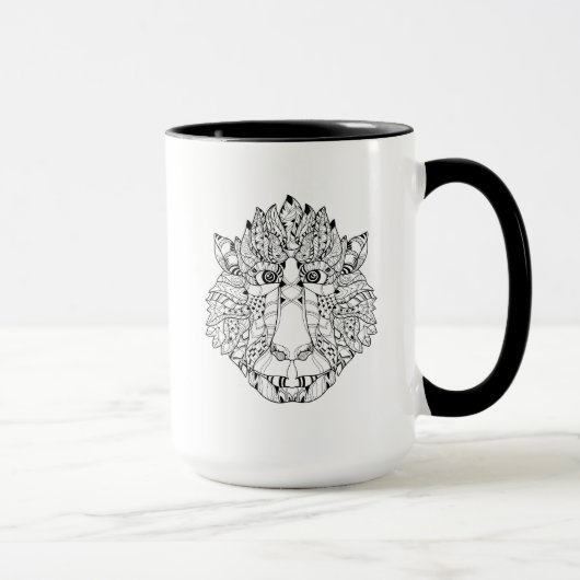 Mug Griffonnage de tête de singe (Droite)
