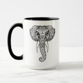 Mug Griffonnage de tête d'éléphant (Gauche)
