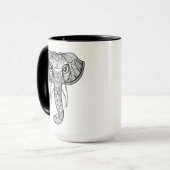 Mug Griffonnage de tête d'éléphant (Devant gauche)