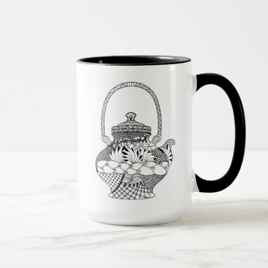 Mug Griffonnage de théière (Droite)