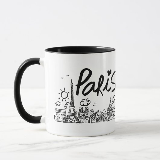 Mug Griffonnage de ville de Paris (Gauche)