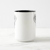 Mug Griffonnage d'éléphant modelé par imaginaire (Centre)