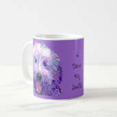 Mug Griffonnage d'or brillant des couleurs pourpres (Devant gauche)