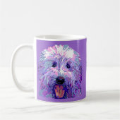 Mug Griffonnage d'or brillant des couleurs pourpres (Gauche)