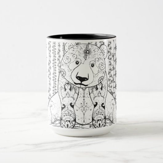 Mug Griffonnage en bambou de panda (Centre)