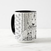 Mug Griffonnage en bambou de panda (Devant gauche)