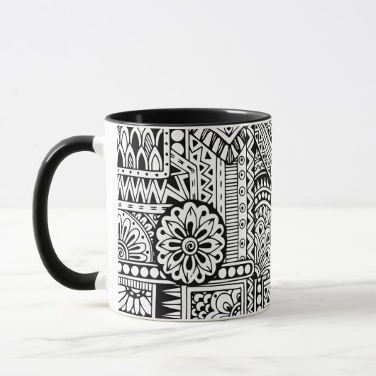 Mug Griffonnage ethnique (Gauche)