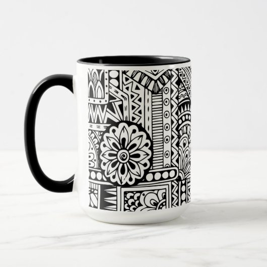 Mug Griffonnage ethnique (Gauche)