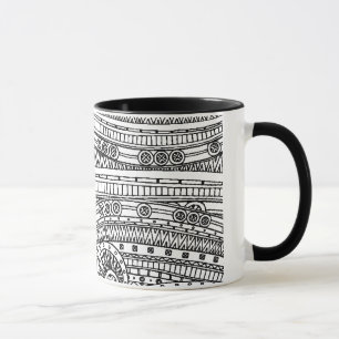 Mug Griffonnage ethnique de motif