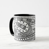 Mug Griffonnage ethnique de motif (Devant gauche)