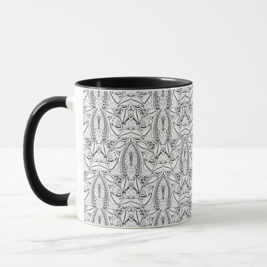 Mug Griffonnage tribal abstrait (Gauche)