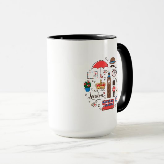 Mug Griffonnages de Londres (Devant droit)